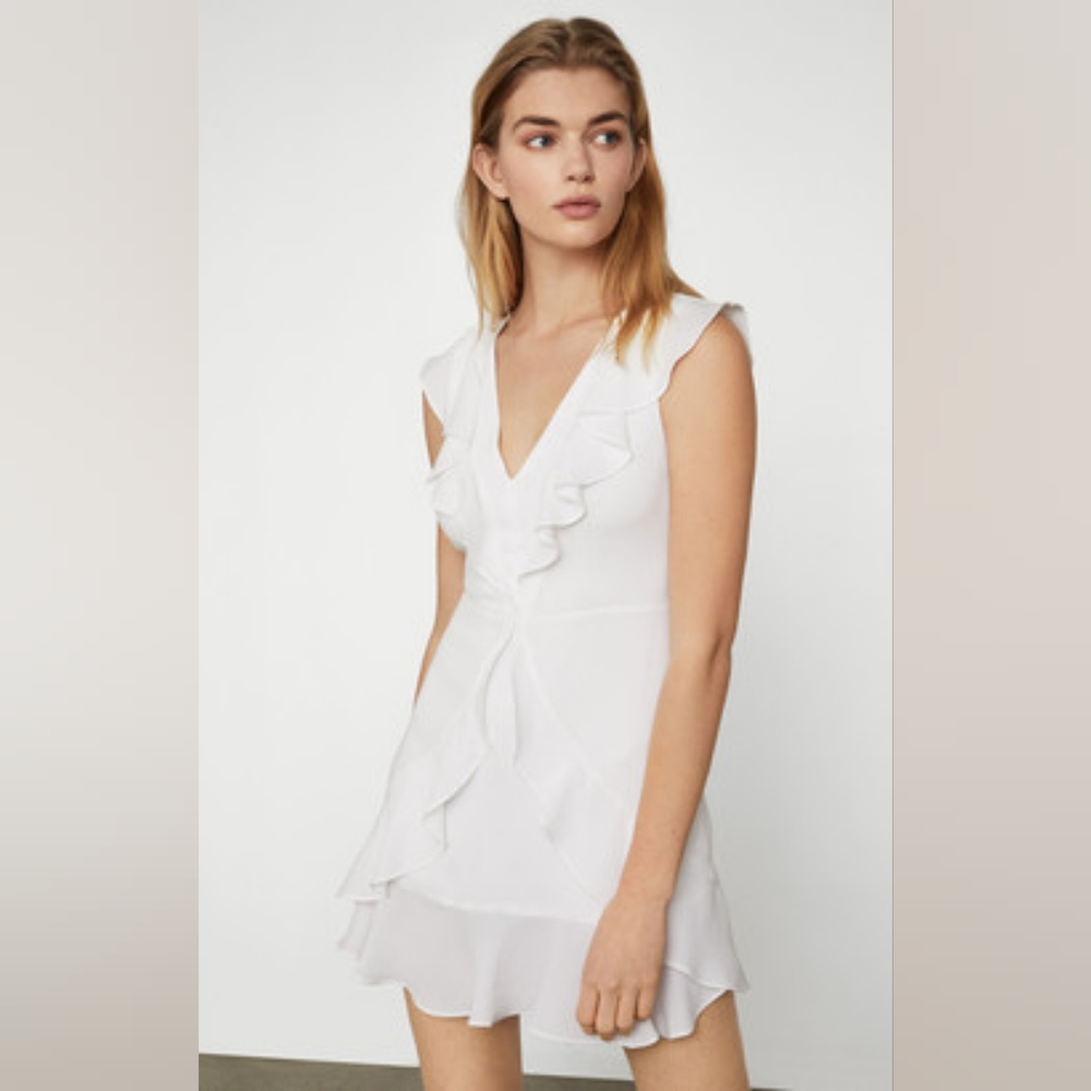 BCBGMAXAZRIA Tyrah Ruffled Mini Dress   Size 2 NWT